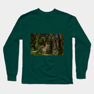 Massive Redwood Trees in a Green Forest Long Sleeve T-Shirt